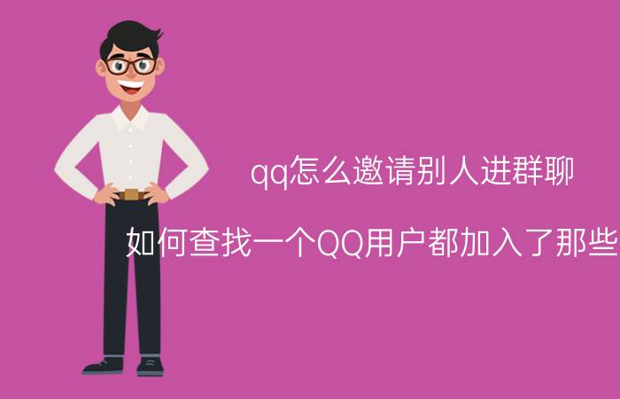 qq怎么邀请别人进群聊 如何查找一个QQ用户都加入了那些QQ群？